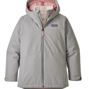 Patagonia Gray Hooded Jacket with Pink Lining 4-in-1 Jacket.